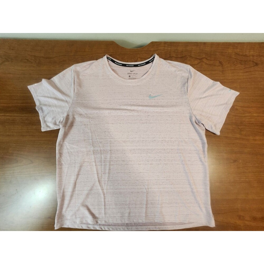 NIke Dri-Fit Men's Short Sleeve Running T-Shirt Pink